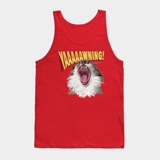 Yawning Persian Cat Tank Top